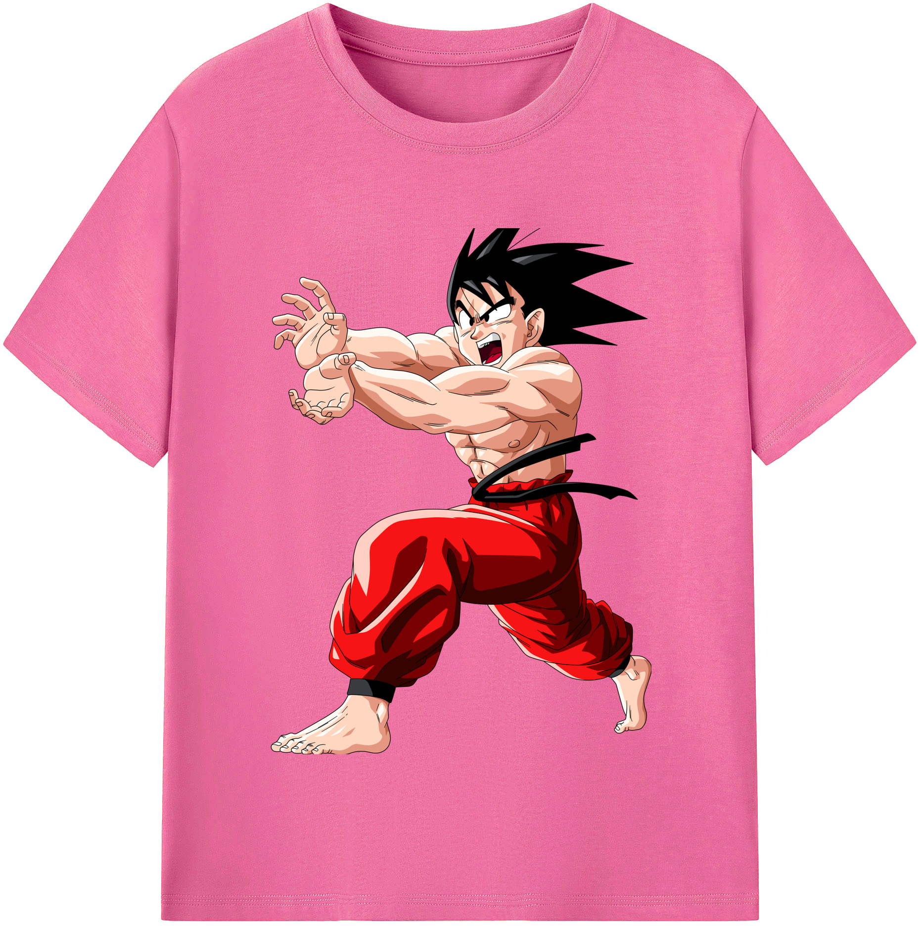 （画像用） ドラゴンボール 孫悟空（そん ごくう）Son Goku カカロット DRAGON BALL Kakarotto レディースカジュアルプリントTシャツ（綿100％）